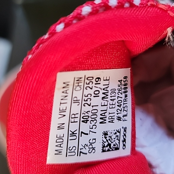 Adidas Men's Icon V Bounce Iced Out Baseball Red and White Cleats, Size 7-1/2 - Picture 6 of 15